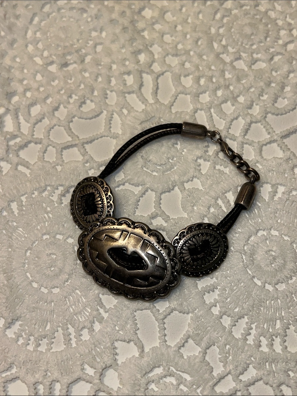 Nasty Gal Silver Concho Bracelet